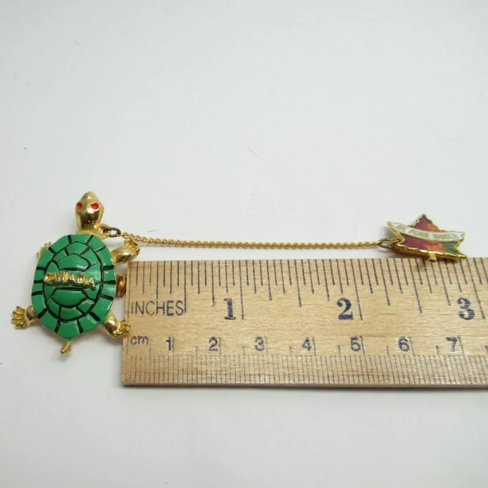 Vintage double Canada Turtle pin